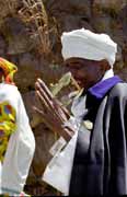 Mnich bhem Timkatu. Lalibela. Sever,  Etiopie.